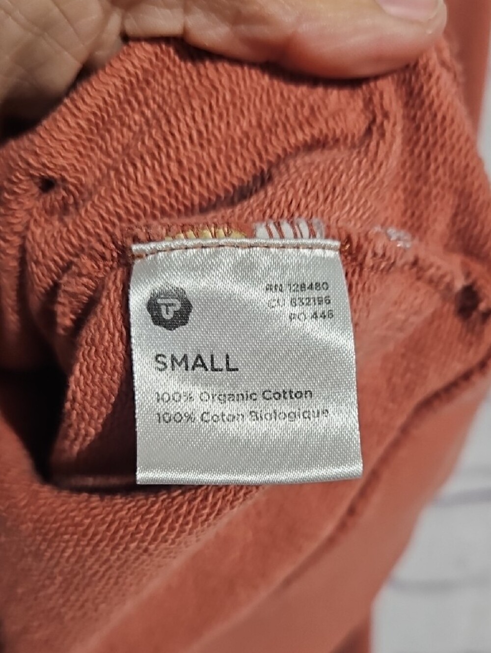 Pact Women's Crewneck Sweatshirt in Rusty Orange - Picture 5 of 6